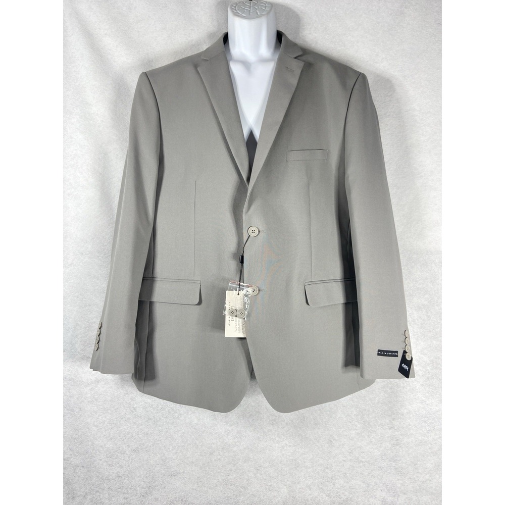 Alain Dupetit Jacket Mens 48R Light Gray Blazer Suittech Corporate Preppy New